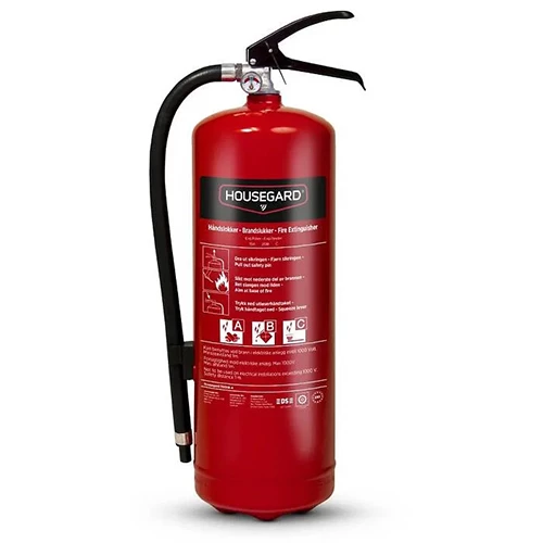 Houseguard röd Pulversläckare 6kg Klass 55A 233B C.
