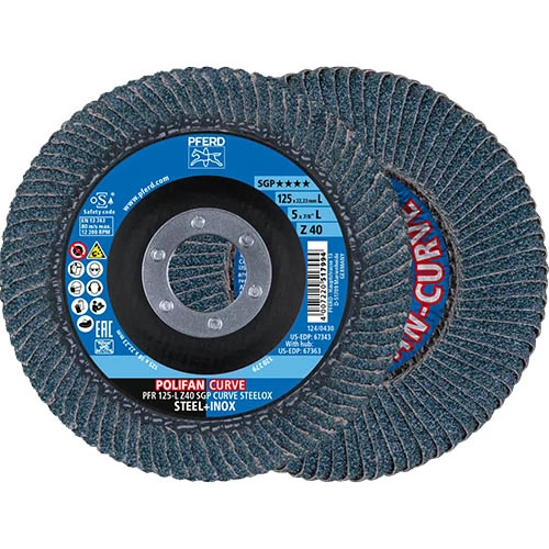 Pferd Lamellrondell Polifan Z SGP för stål.