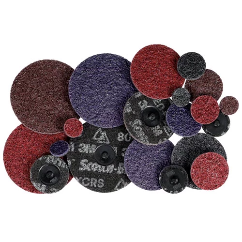 Flera varianter av 3M Ytkonditioneringsrondell Scotch-Brite HD-DR Roloc.