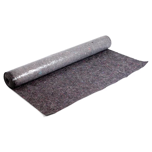 Täckfilt 1X10m med plastad baksida på rulle.