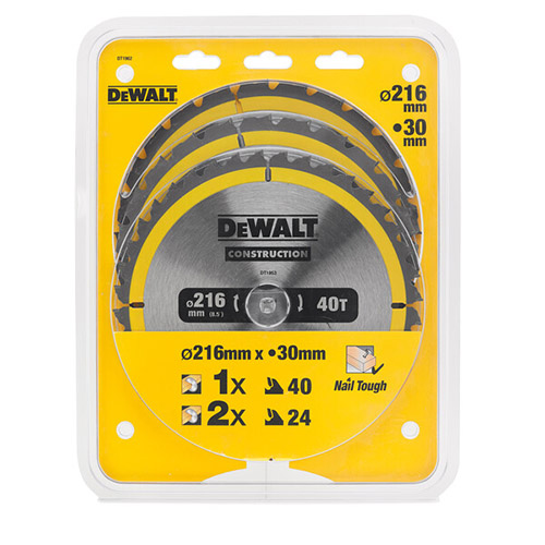DeWalt Cirkelsågsklingor 216X30 DT1962-QZ i förpackning.