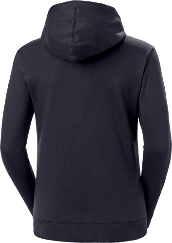 Helly Hansen 79323 Classic Zip Hoodie för dam i den blå färgen 590 Navy visad bakifrån.