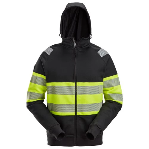 Varselhuvtröja med dragkedja High-Vis 2838