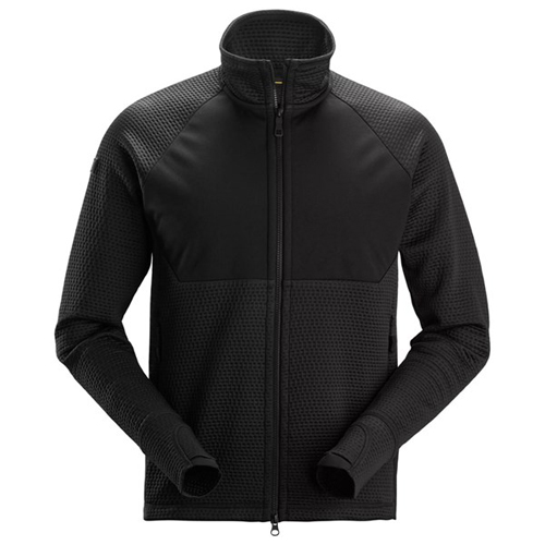 Snickers Jacka mellanlager 8404 FlexiWork i den svarta färgen 0404 Black/Black.
