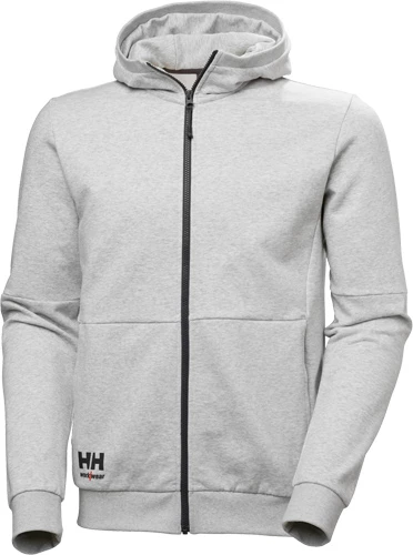 Huvtröjan Evo Zip Hoodie i den grå färgen 932 Grey Melange.