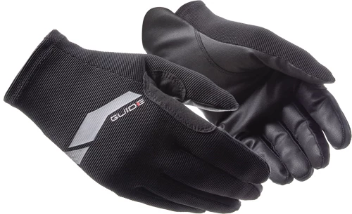 Arbetshandsken Guide 5100 i svart färg med Guide-tryck på ovandelen och utan krage.