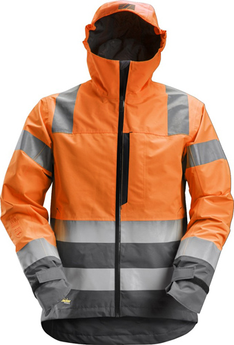 Snickers AllroundWork 1330 Skaljacka Varsel i orange och stålgrå.