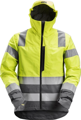 Snickers AllroundWork 1330 Skaljacka Varsel i gult och stålgrå.