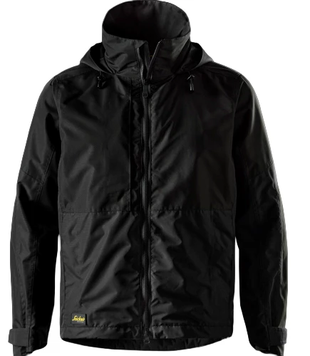 Snickers AllroundWork Vattentät Skaljacka 1304 i färgen 0404 svart/svart.