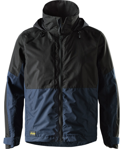 Snickers AllroundWork Vattentät Skaljacka 1304 i färgen 9504 marinblå/svart.