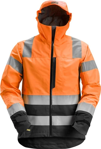 Snickers AllroundWork 1330 Skaljacka Varsel i orange och svart.