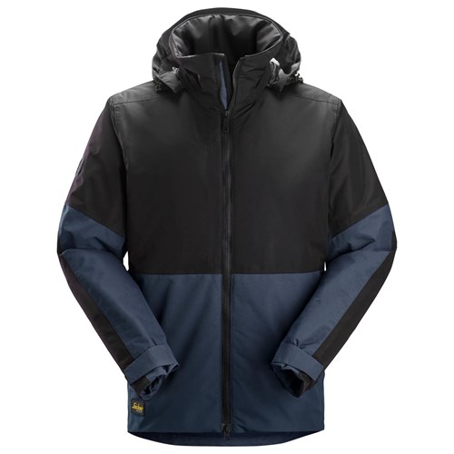 Snickers 1104 AllroundWork Vattentät Fodrad Jacka i färgen Navy\Black - 9504.
