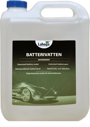 Lahega Batterivatten i 5-liters dunk.