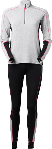 South West 1000100 Whitney Underställ Dam i grått med mörka detaljer och färgad söm, och mörka byxor. 