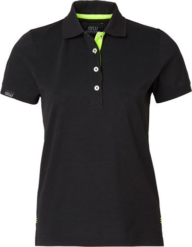 South West Wera Polo Pikétröja i svart med gula detaljer.