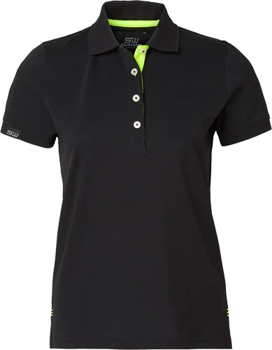 South West Wera Polo Pikétröja i svart med gula detaljer.