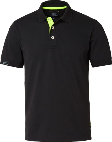 South West Polo Piké Herr i färgen black/yellow, svart med gula detaljer.