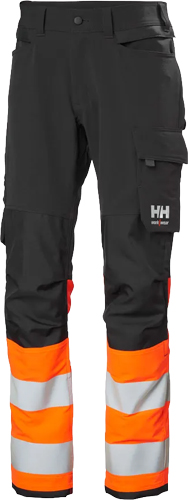 Helly Hansen 77340 Alna 4X HH Connect Varsel Byxa i svart och orange varselfärg.