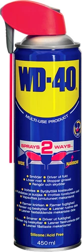 WD-40 Smörjspray/Multispray i 450ml sprayburk med precisionsrör.
