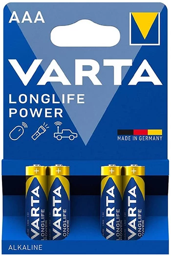 Varta Alkaliskt AAA-Batteri Longlife Power LR03 i 4-pack.