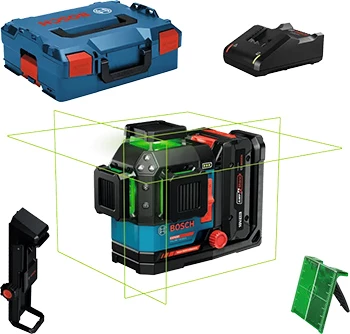 Bosch Linjelaser 18V EXLL18V-120-33CG Expert med medföljande tillbehör.