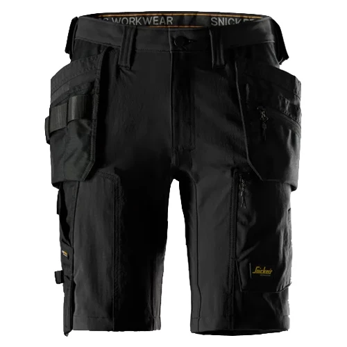 Snickers Stretchshorts med hölsterfickor AllroundWork - 6118 i svart.