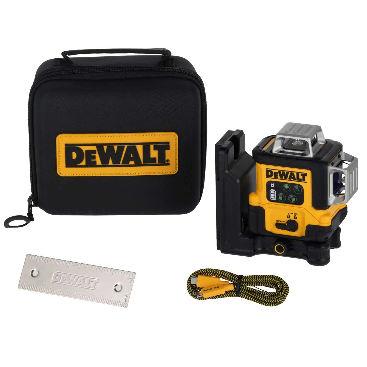 Dewalt Linjelaser 18V DCLE14361GB-XJ XR med fodral, och kabel.
