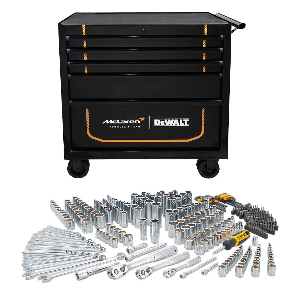 Dewalt Verktygsvagn McLaren med Verktygssats 341 delar.
