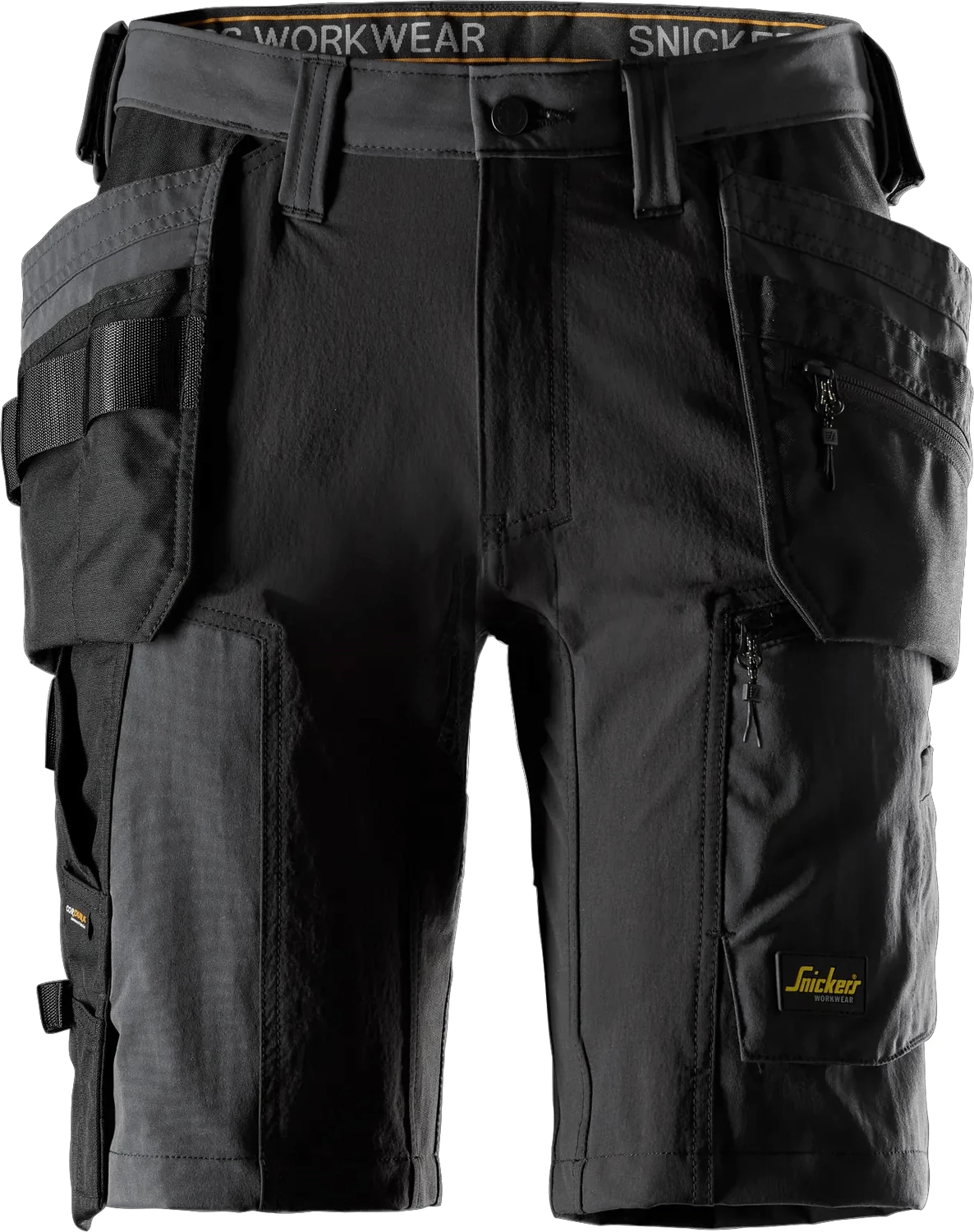 Snickers Stretchshorts med hölsterfickor AllroundWork - 5804 i stålgrå/svart.