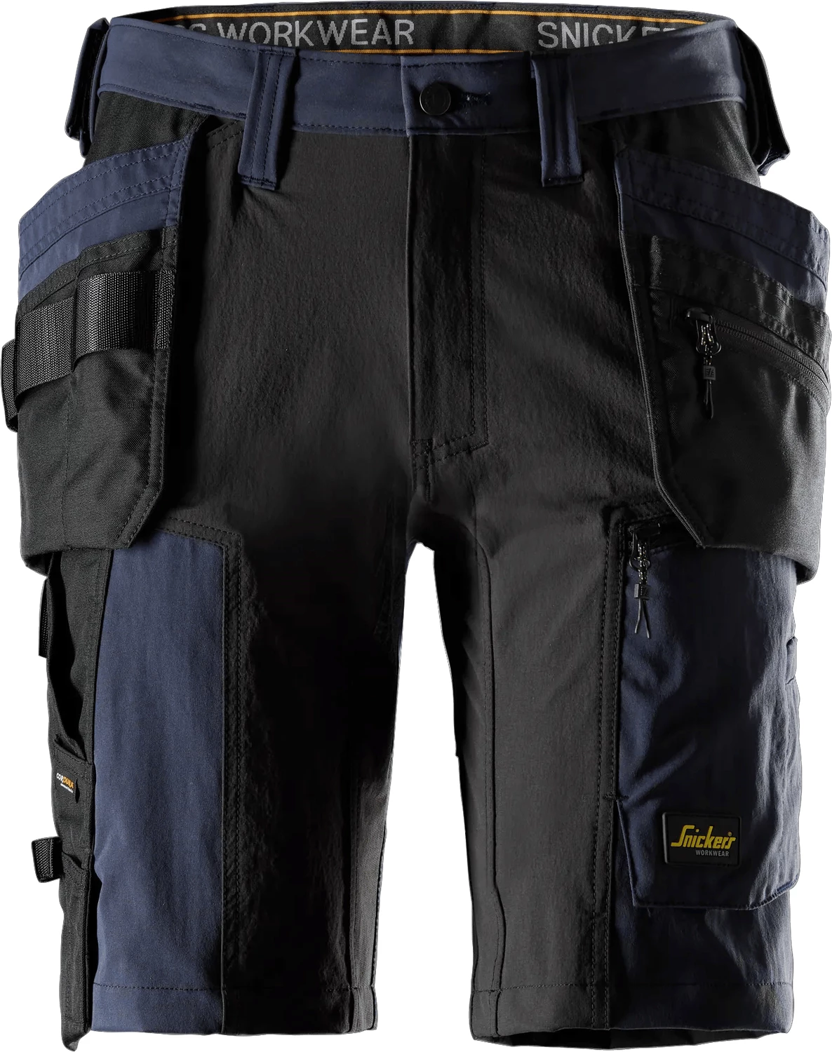 Snickers Stretchshorts med hölsterfickor AllroundWork - 9504 i marinblå/svart.
