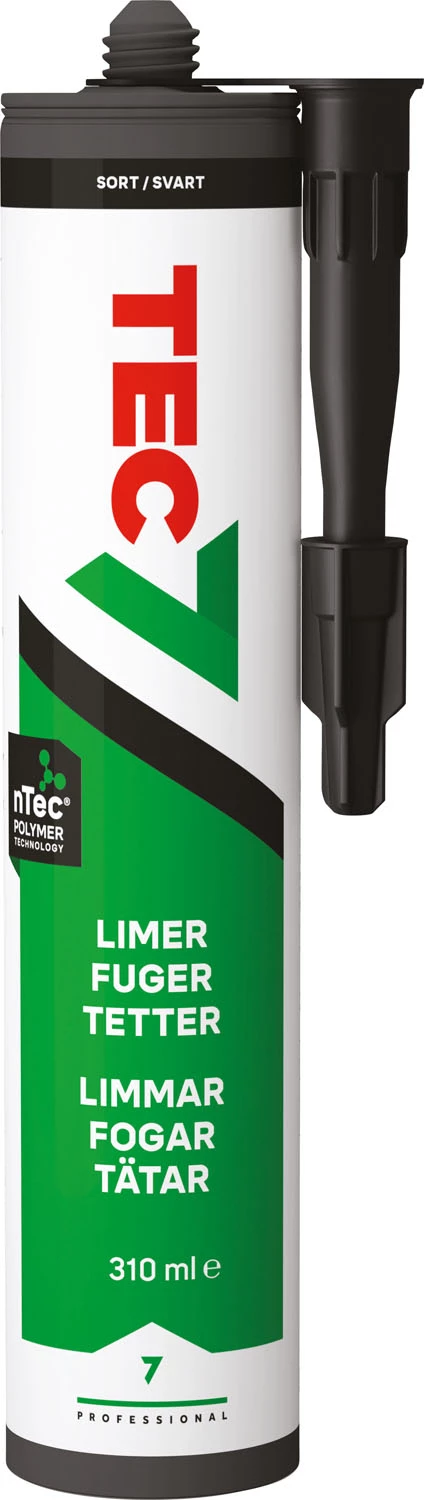 Tec 7 Lim och fog 310ml-patron i färgen Svart.