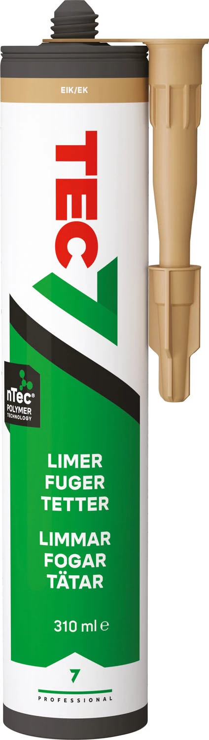 Tec 7 Lim och fog 310ml-patron i färgen Ek.