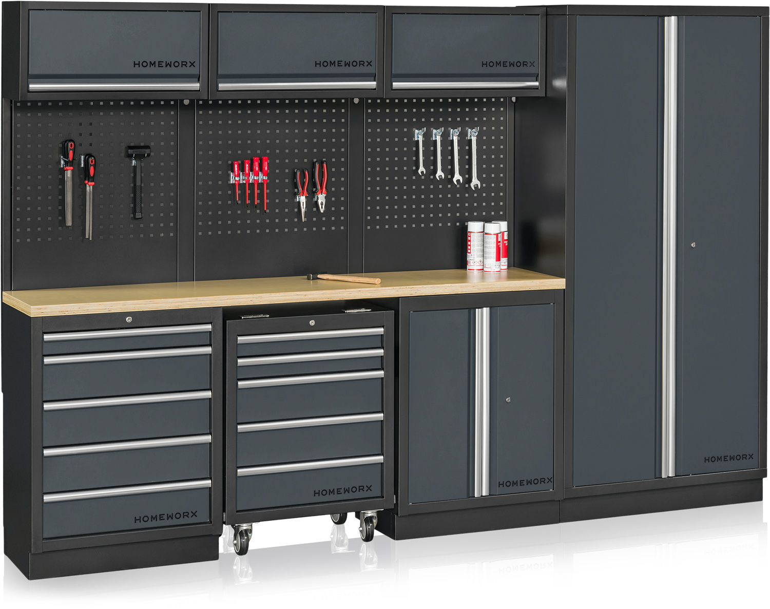 Garageinredning Homeworx Deluxe Grey