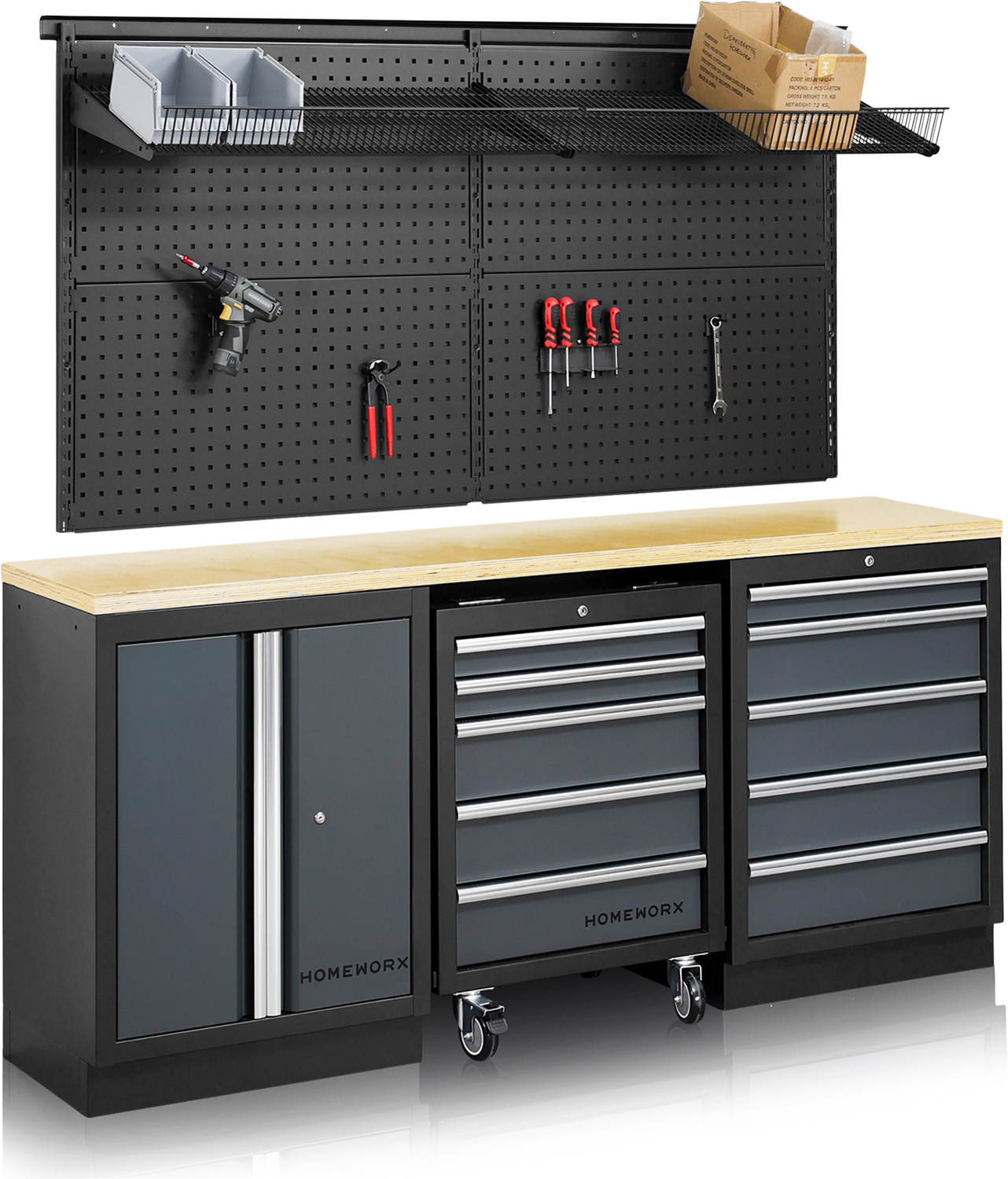 Garageinredning Homeworx Panel Komplett 2