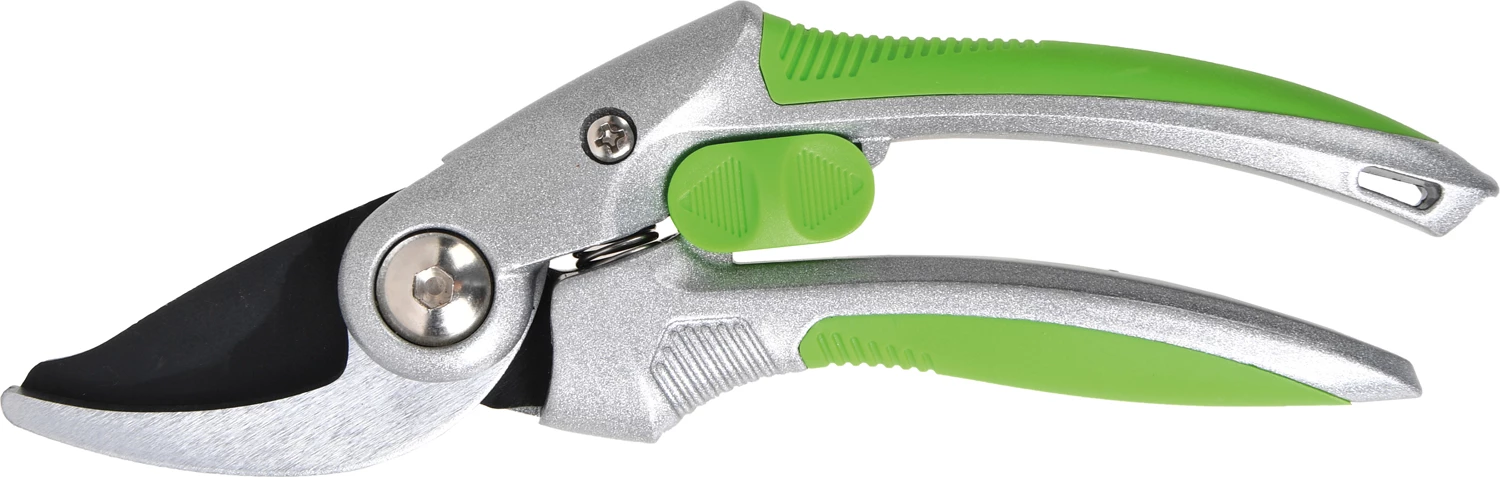 Sekatör med sidoskär från Yardsmith med ljusgröna detaljer.